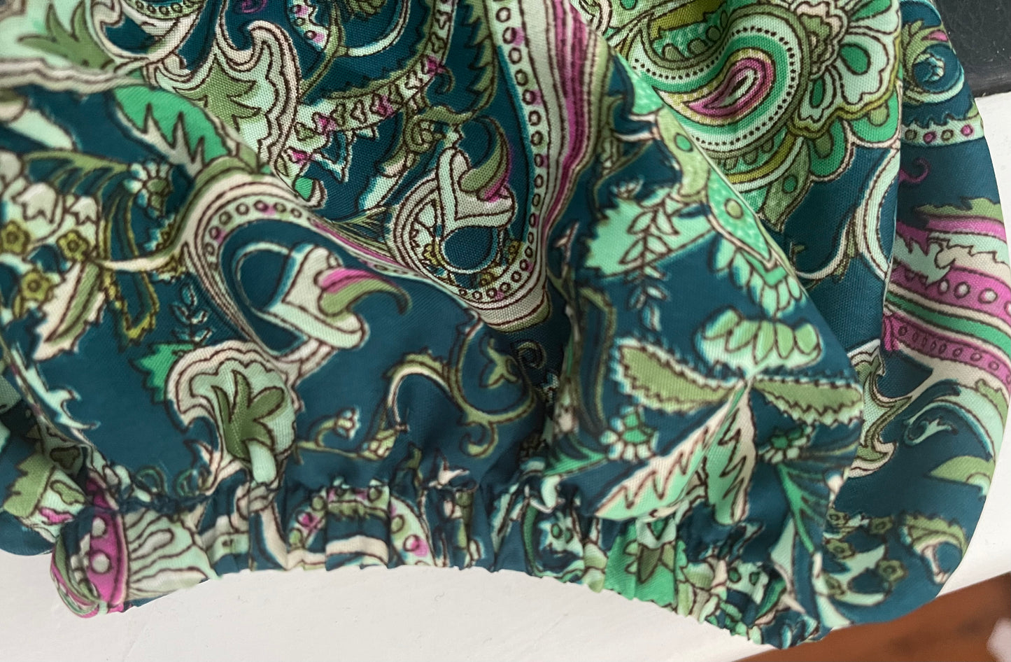 Green Paisley Design Aladdin Pants