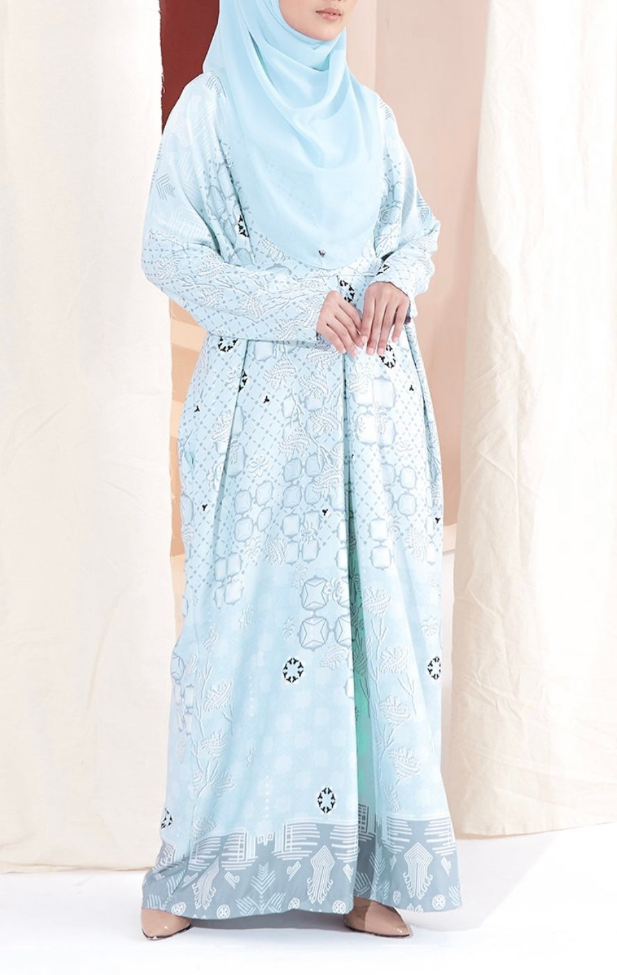 Tailored Kaftan in Sky Blue
