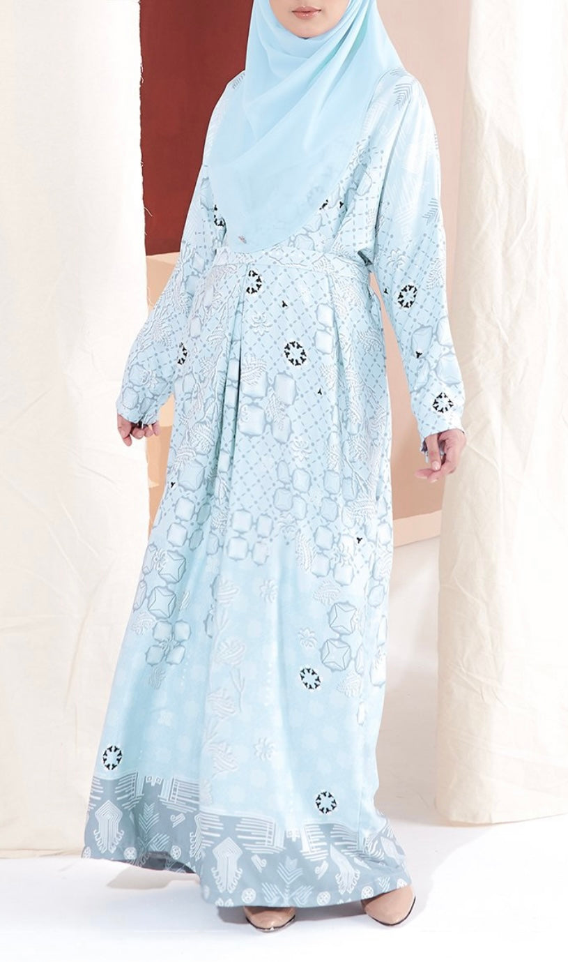 Tailored Kaftan in Sky Blue