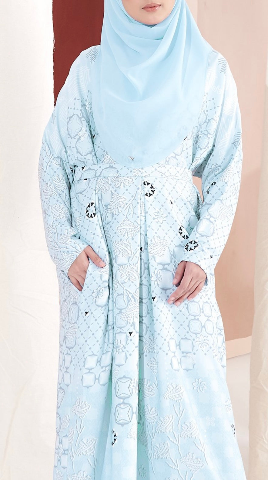 Tailored Kaftan in Sky Blue