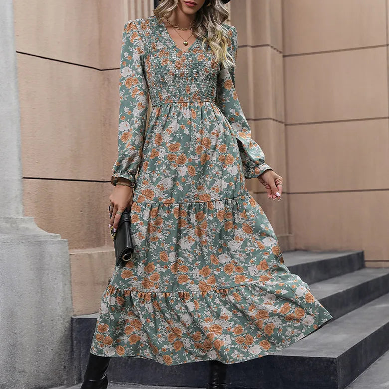 Ruched Bodice Country Modest Dress