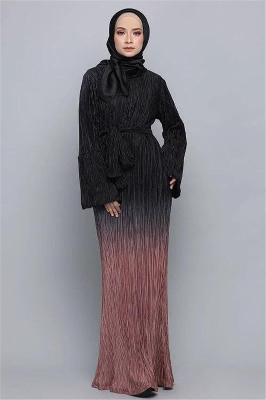 Professional Black and Brown Abaya Dress