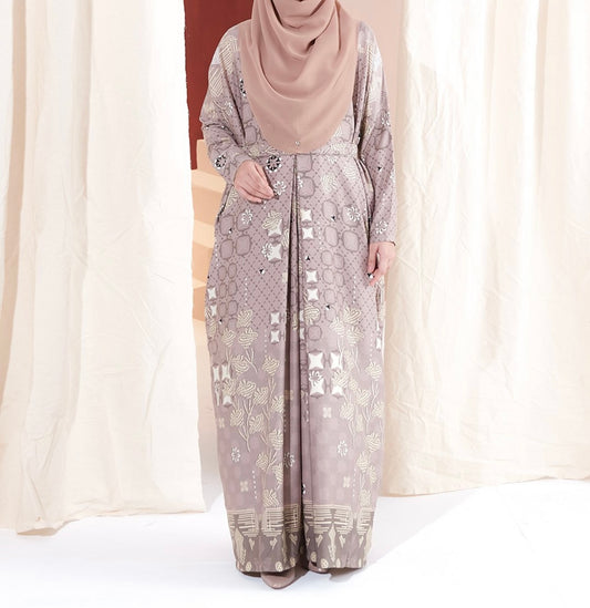 Tailored Kaftan in Smokey Taupe