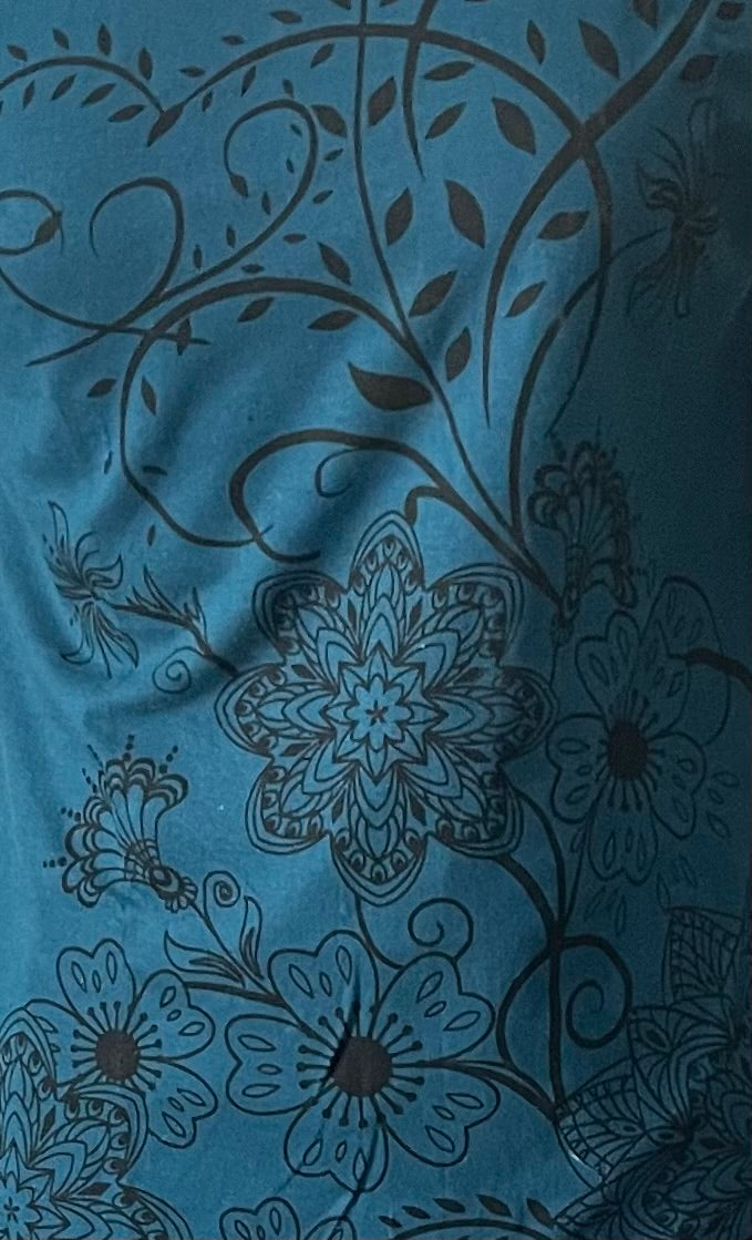 Hippy Style Blue Printed Cotton Top